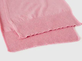 Scarf in pure Merino wool - Pink | Benetton