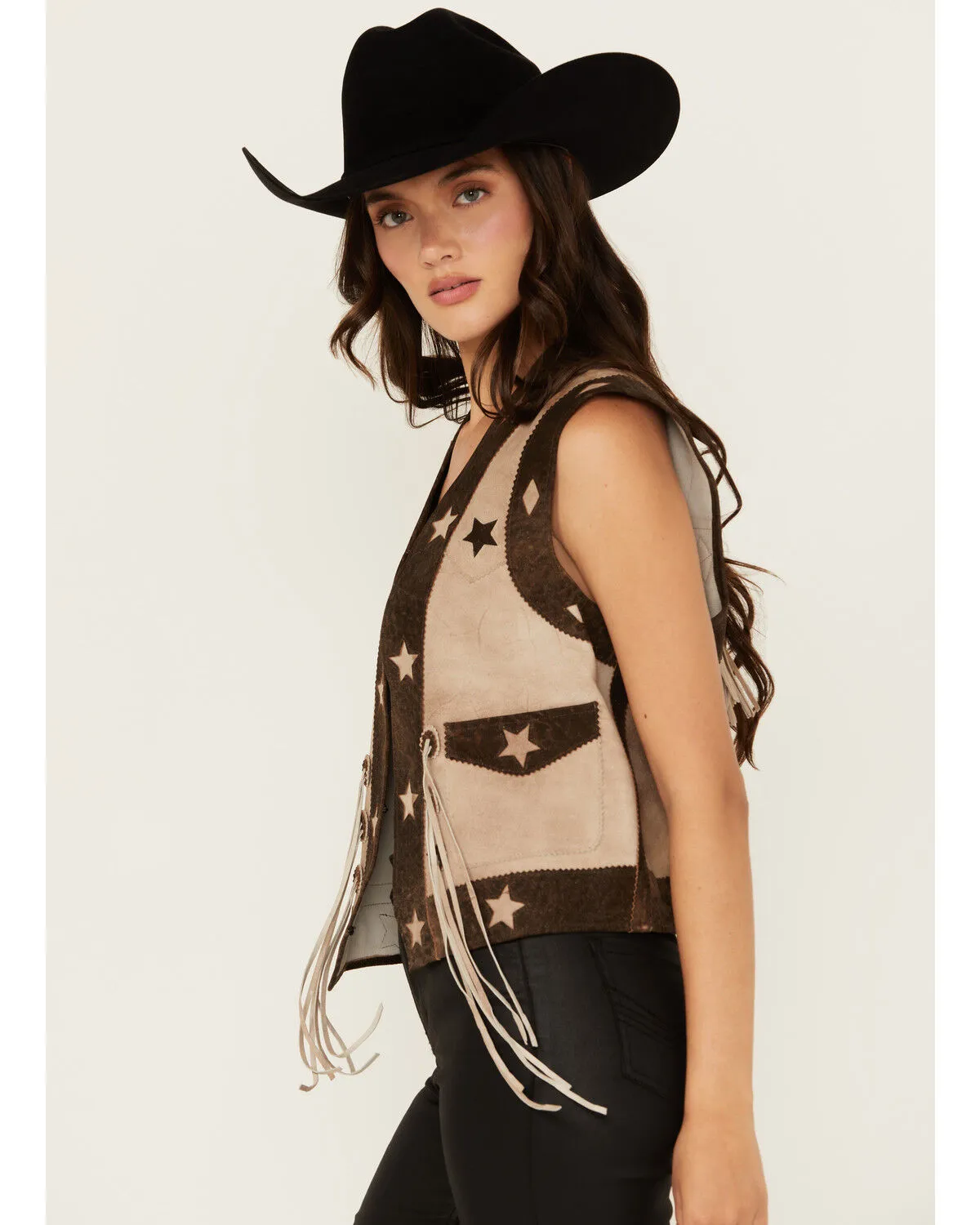Scully Women's Star Leather Vest