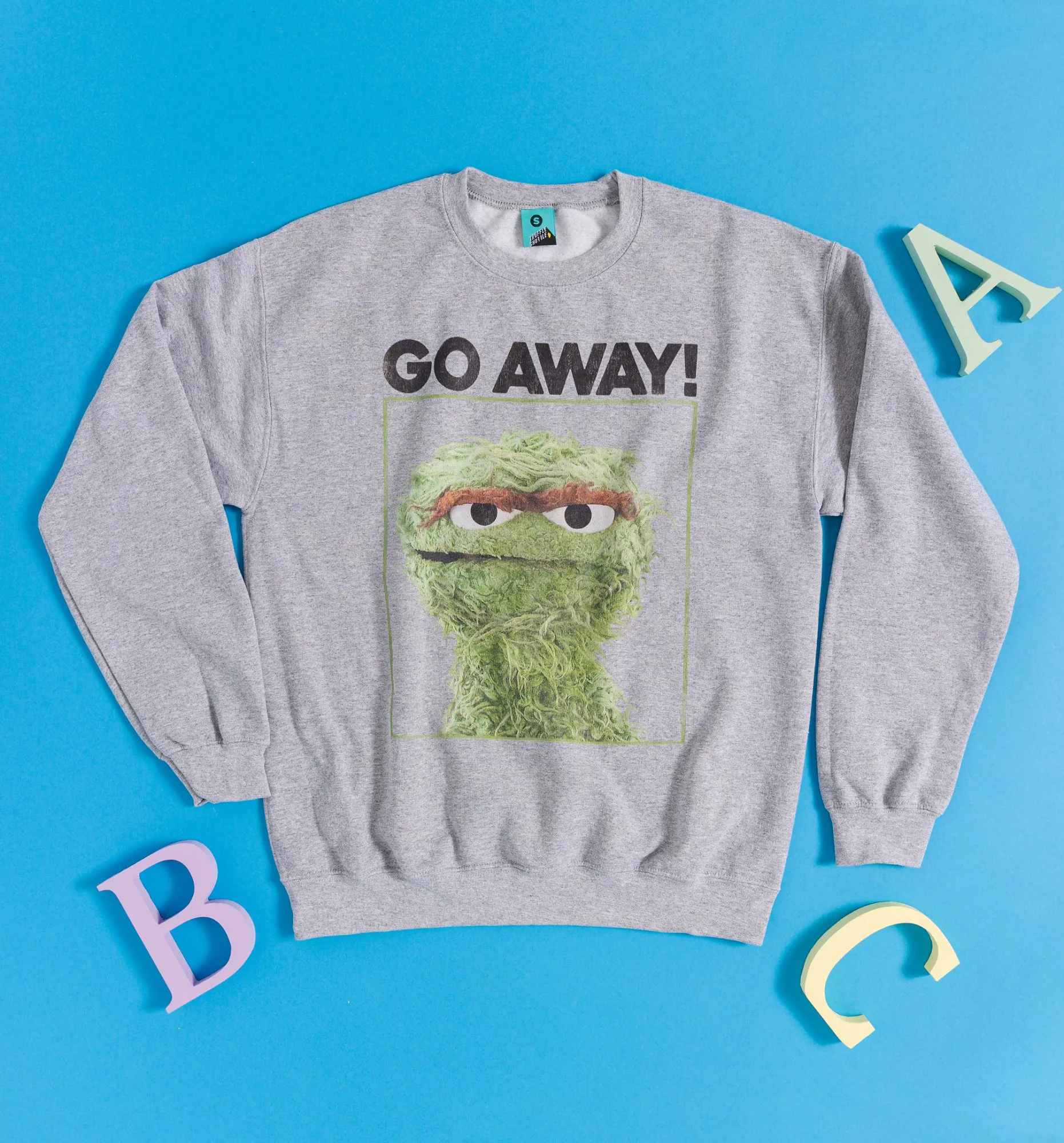 Sesame Street Oscar Go Away Grey Sweater