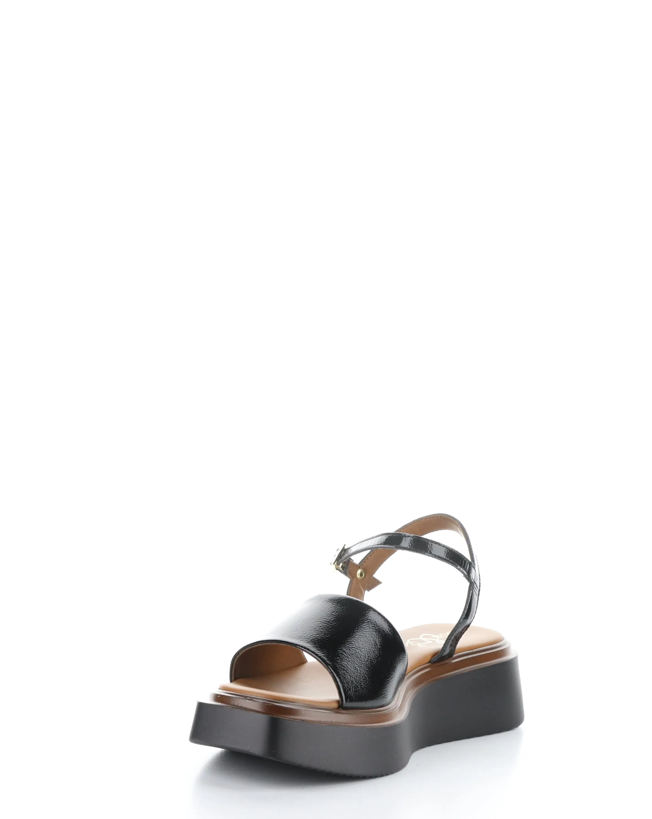 SHASTA BLACK Buckle Sandals