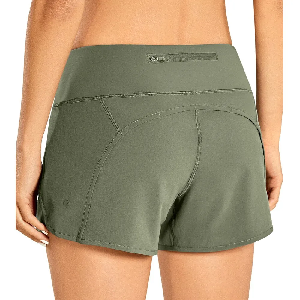 Shorts de sport pour femme avec poche à fermeture éclair CRZ Yoga - R403