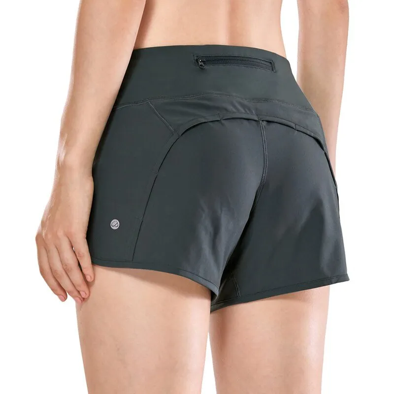 Shorts de sport pour femme avec poche à fermeture éclair CRZ Yoga - R403