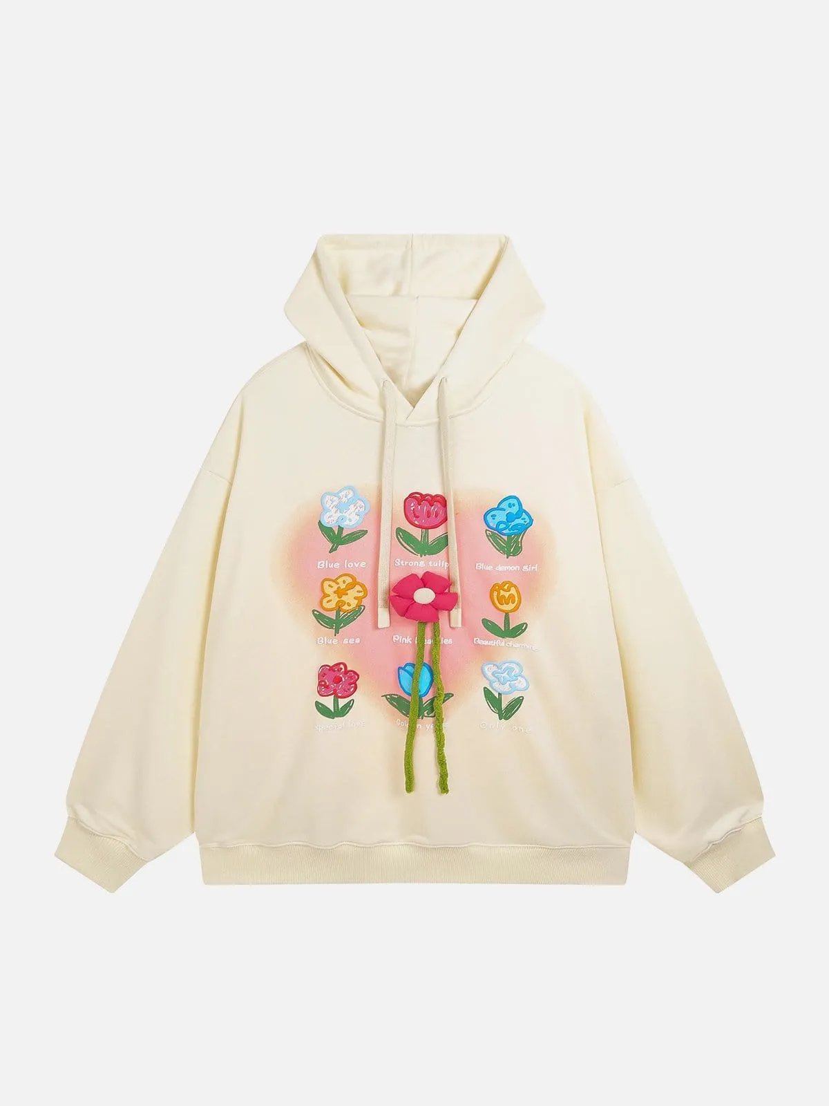 Stereoscopic Flower Hoodie