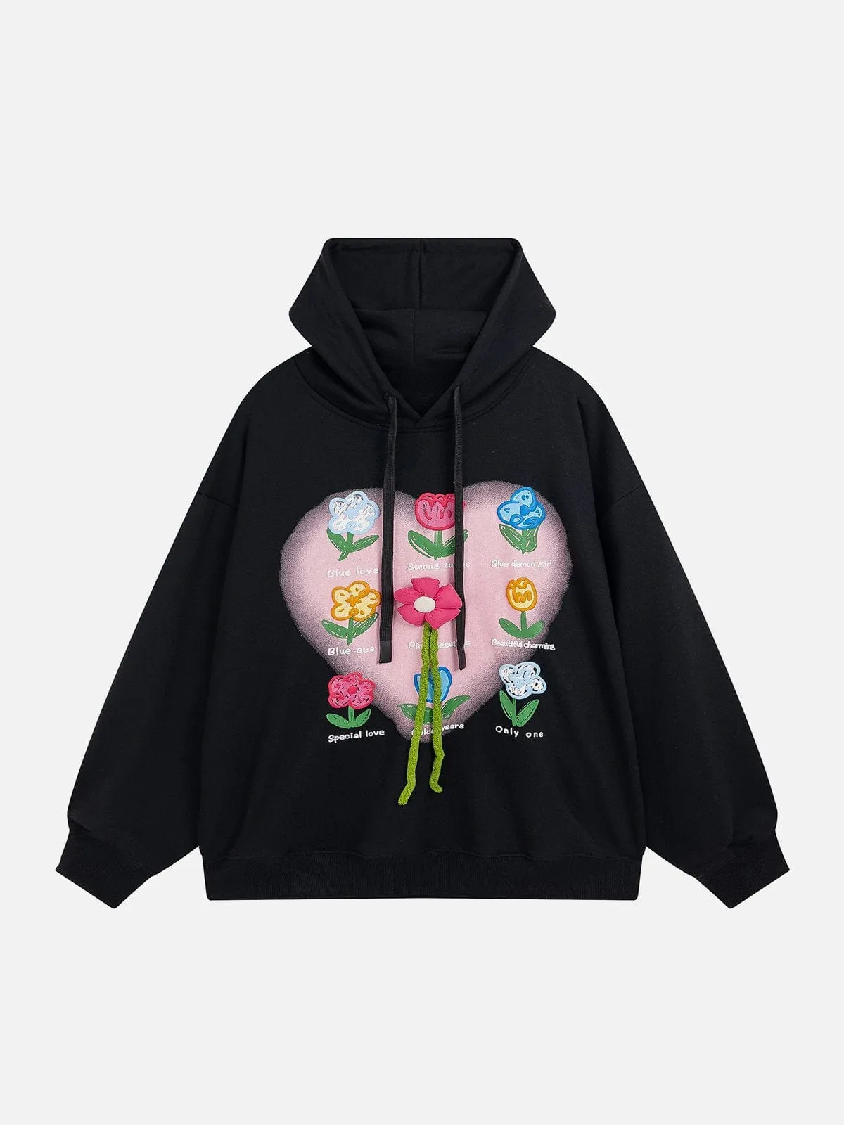 Stereoscopic Flower Hoodie