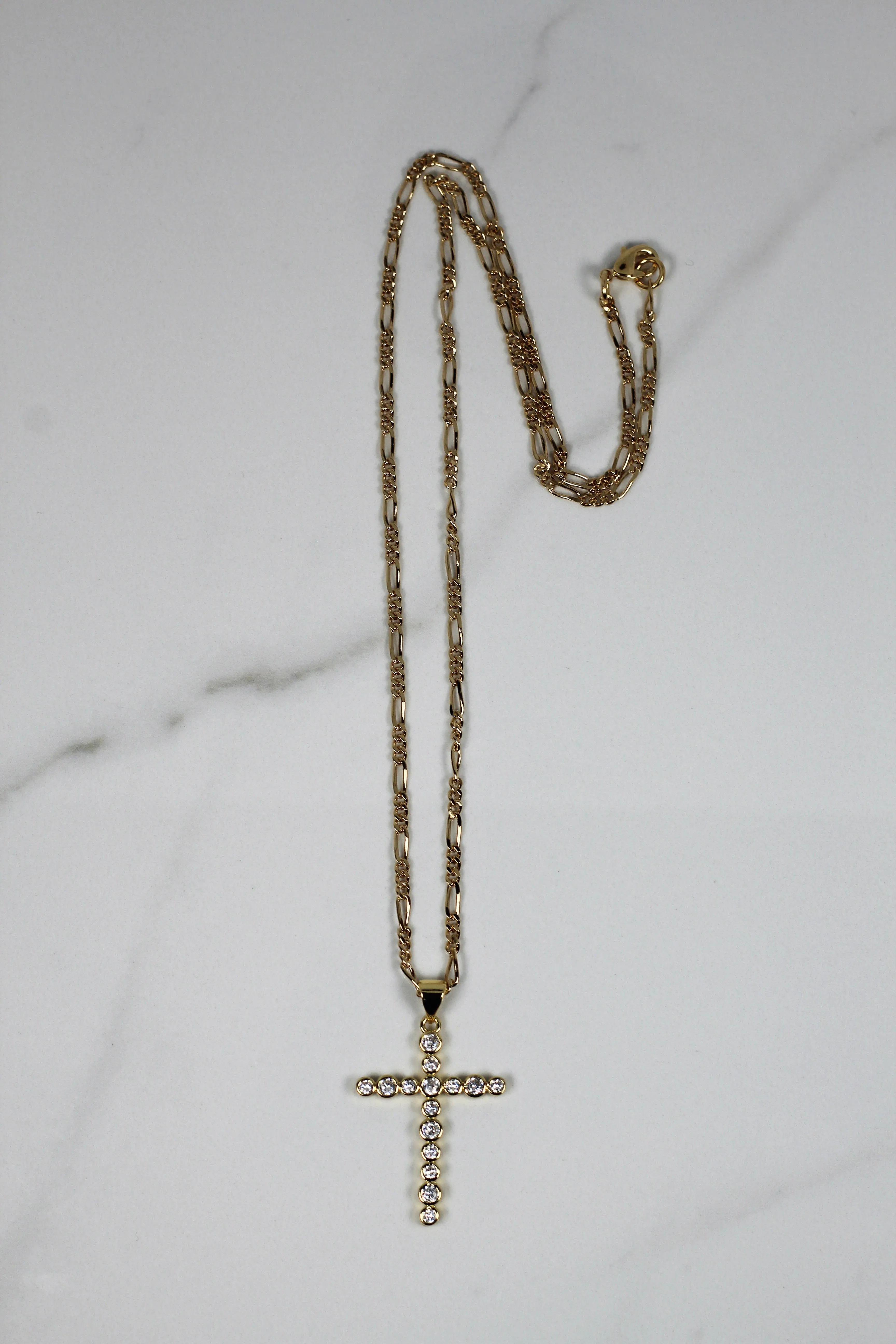 Stone Cross Necklace