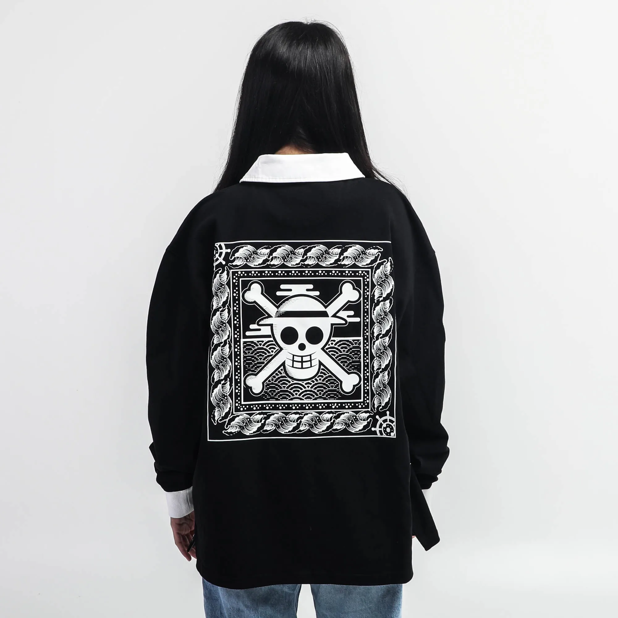 Straw Hat Crew Black Rugby Shirt