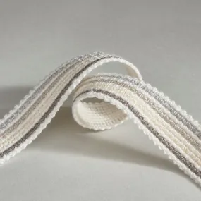 Stripe Braid Grey Natural Trim 10m Bundle