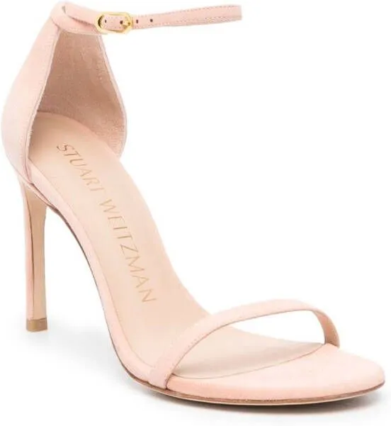 Stuart Weitzman Nudistsong 105mm suede sandals Neutrals