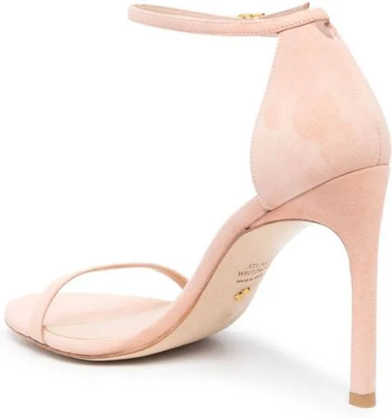 Stuart Weitzman Nudistsong 105mm suede sandals Neutrals