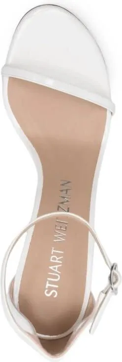 Stuart Weitzman Nudistsong 110mm leather sandals White