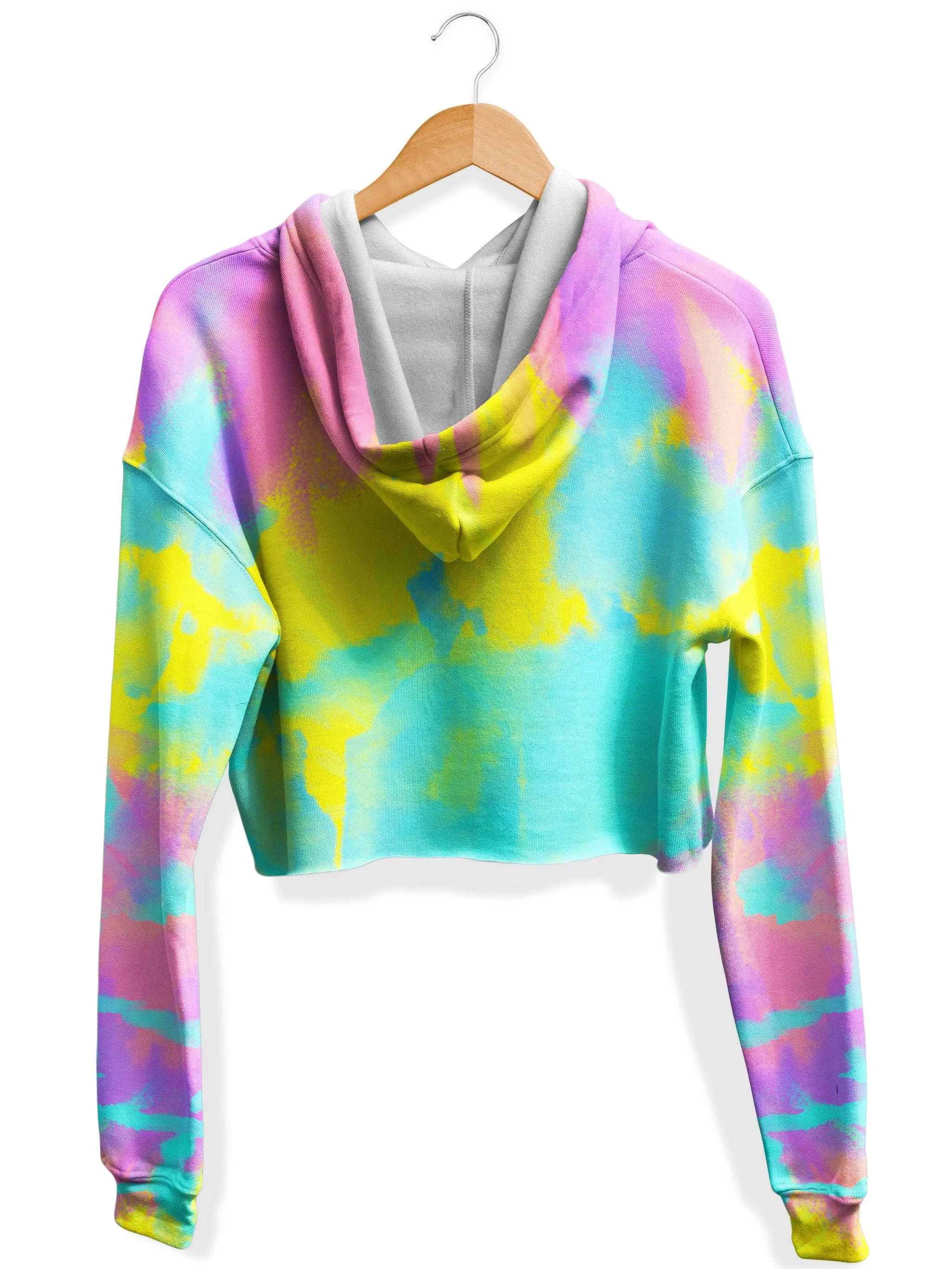 Summer Vibes Fleece Crop Hoodie