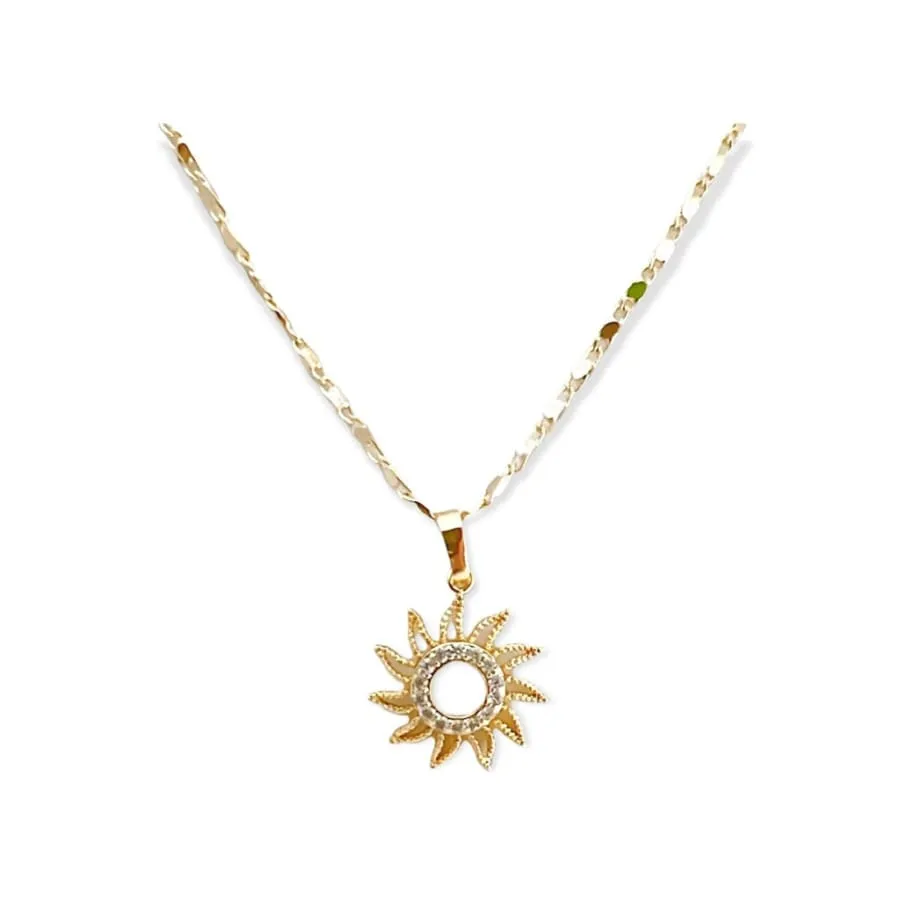 Sun necklace in 18k of gold plated