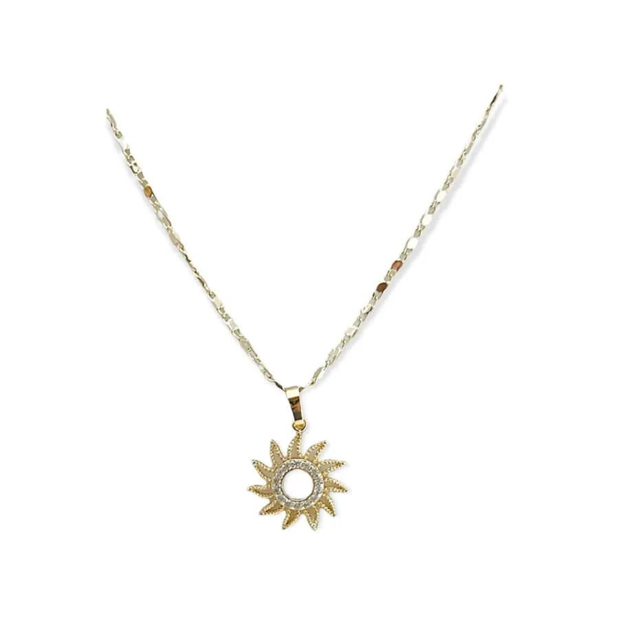 Sun necklace in 18k of gold plated