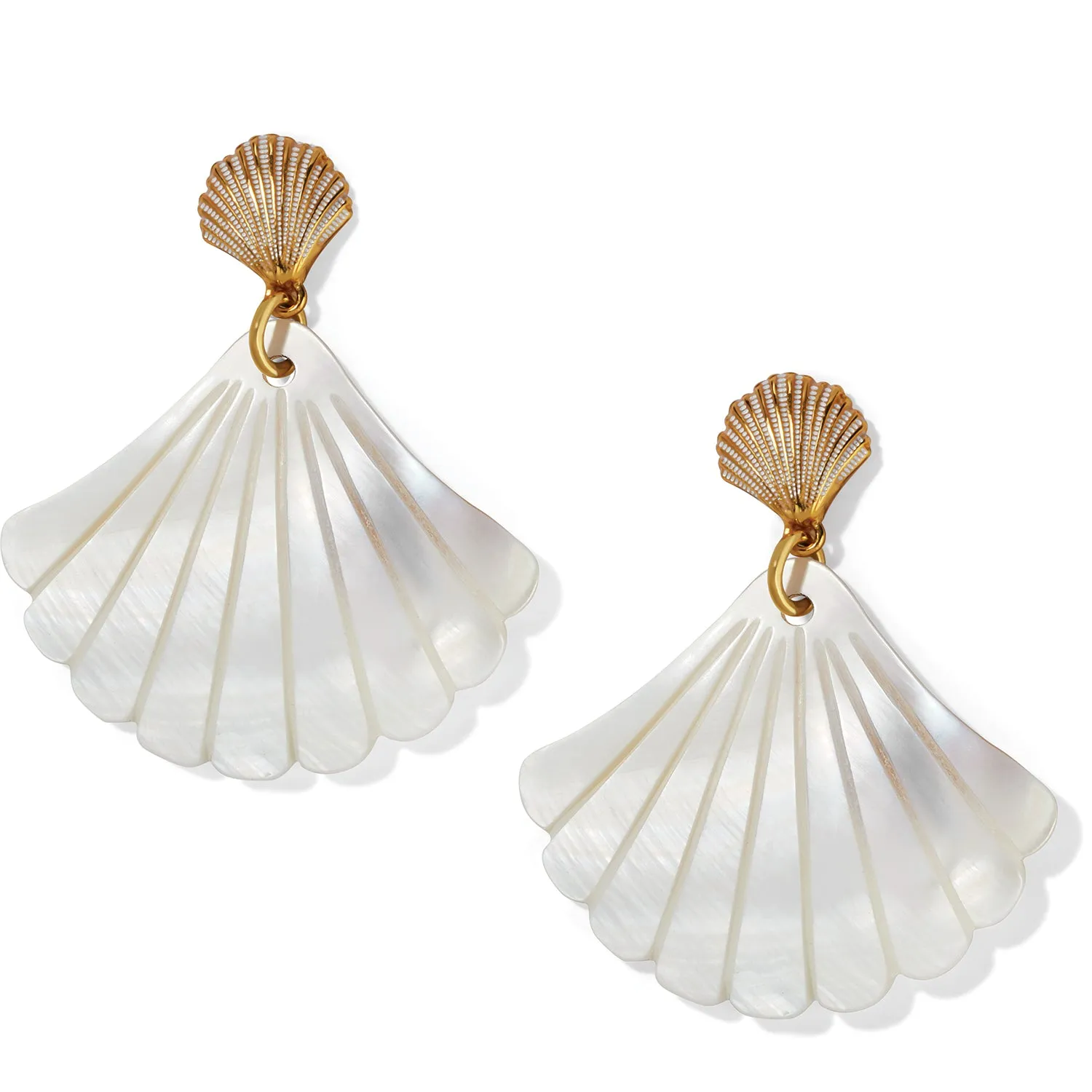 Sunset Cove Mother Of Pearl Shell Post Earrings