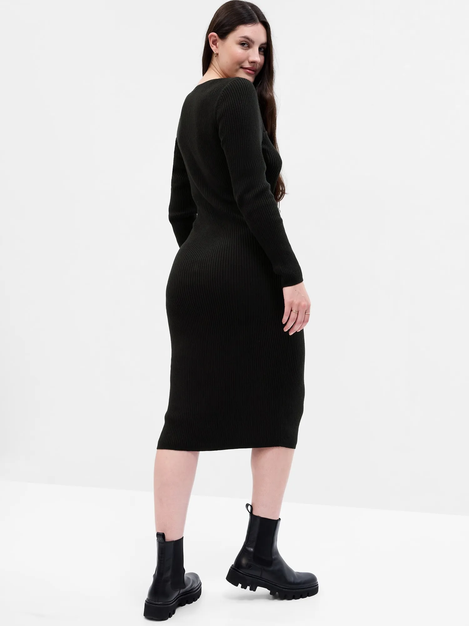 Sweetheart Sweater Midi Dress