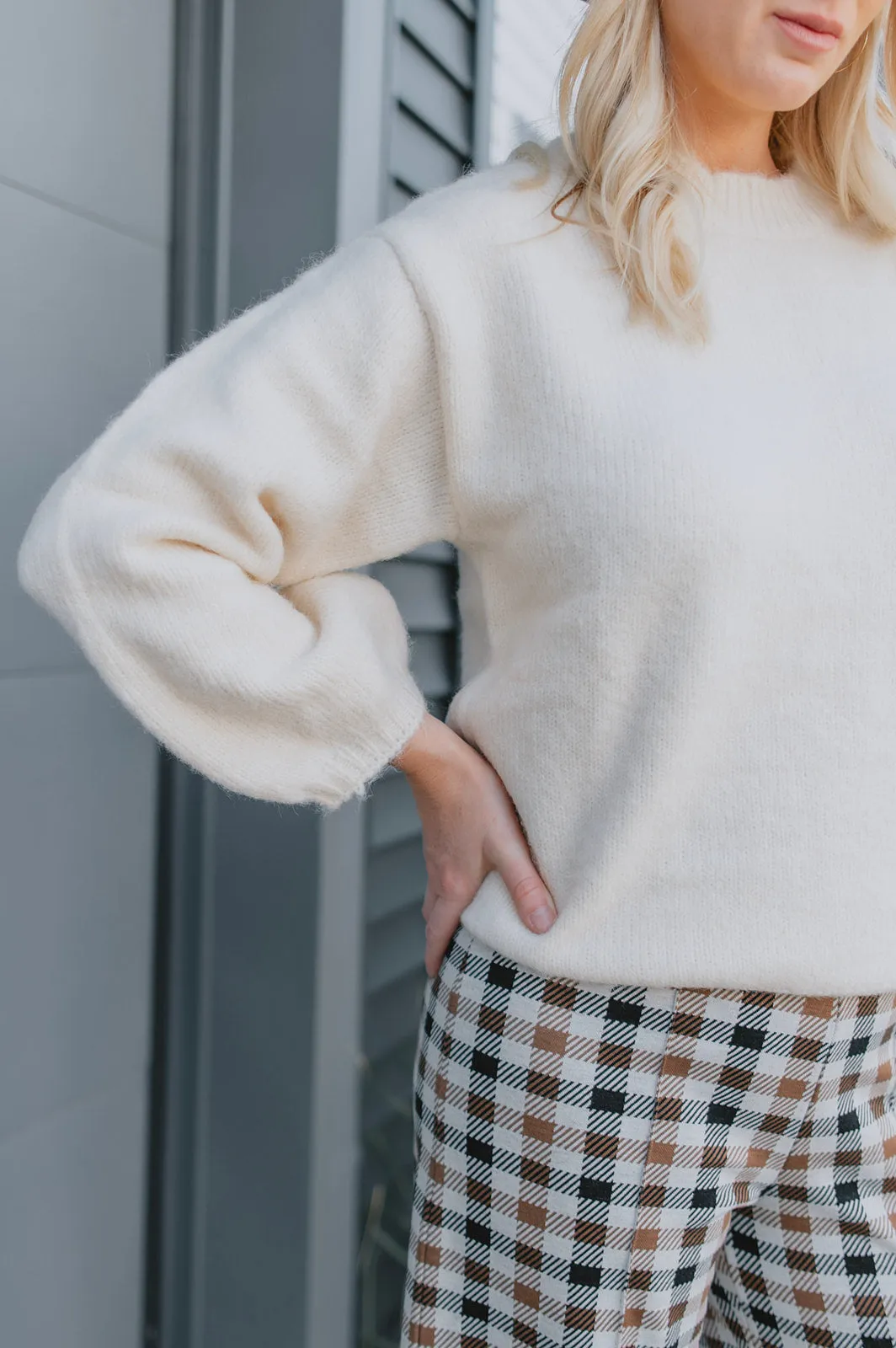 The Faye Sweater - Ecru