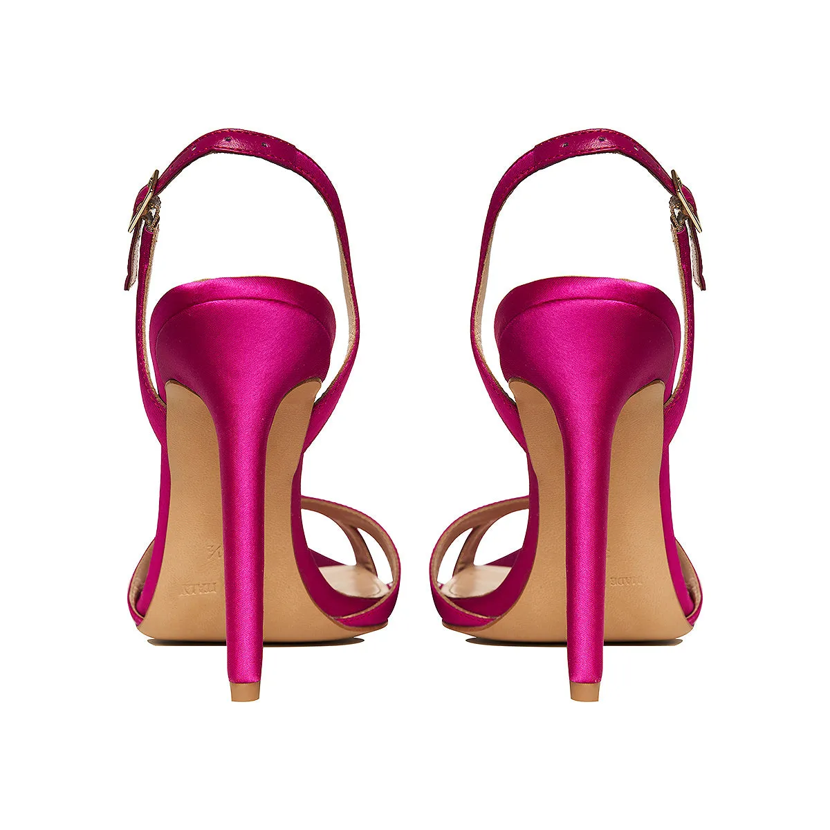 Thea Plum Satin Sandals