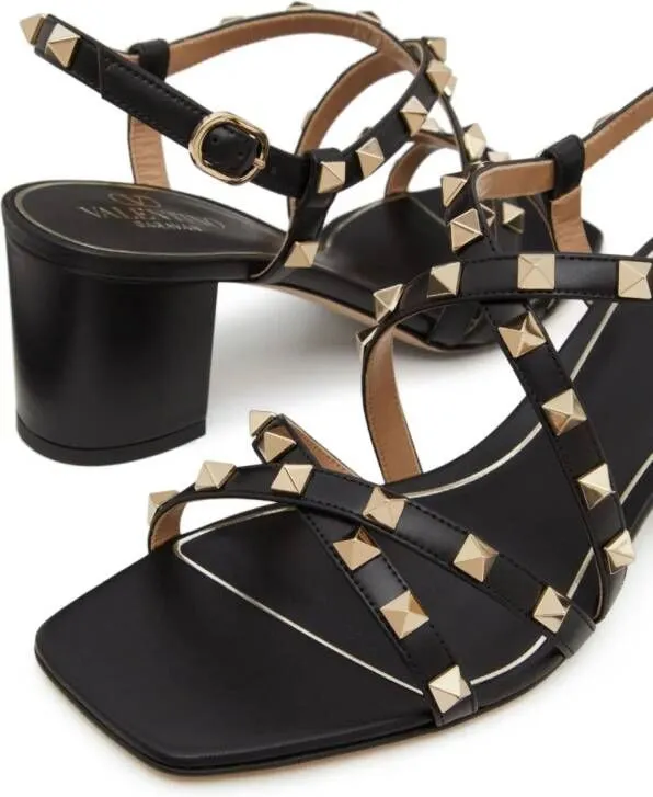 Valentino Garavani Rockstud 60mm leather sandals Black