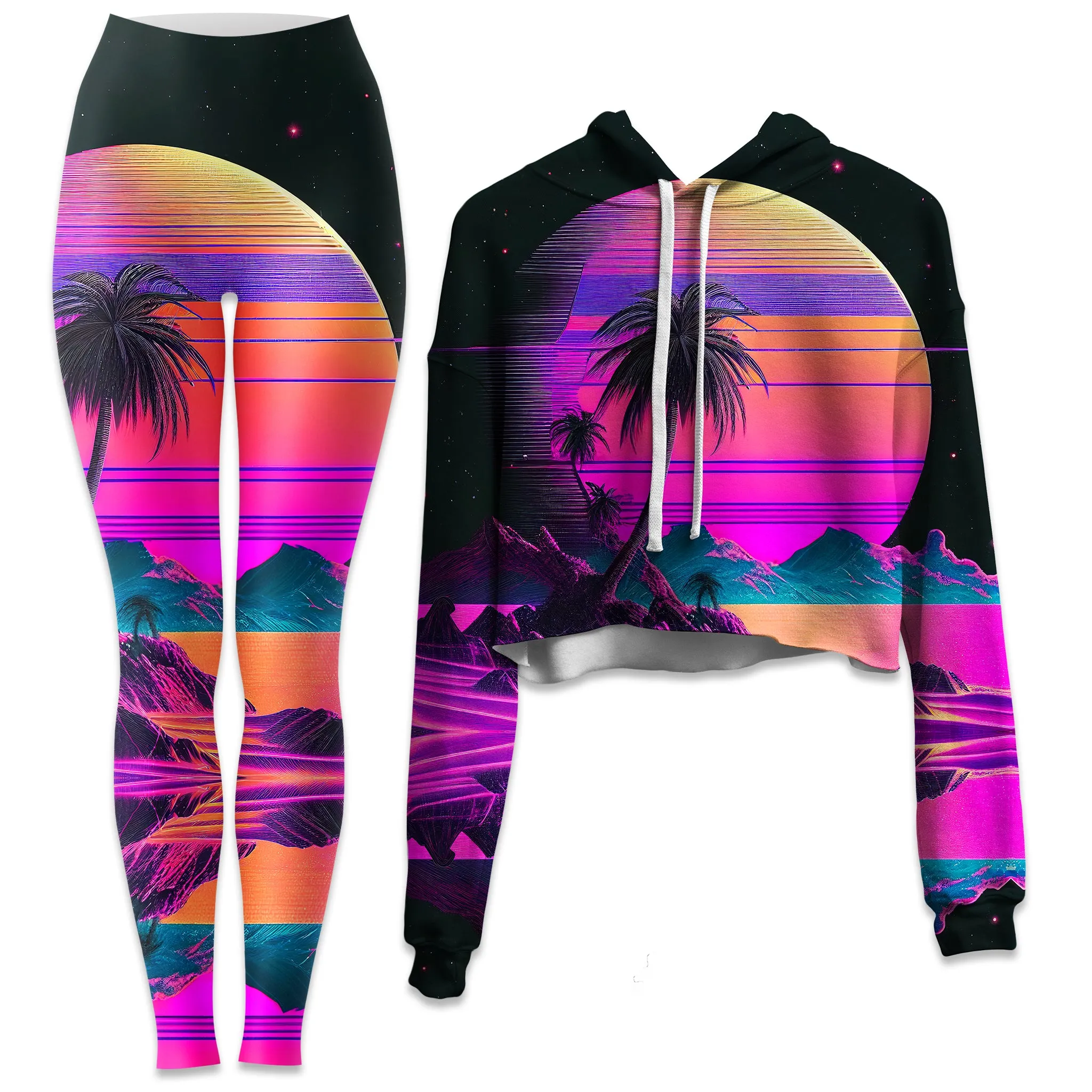 Vapor Solar System Crop Hoodie and Leggings Combo