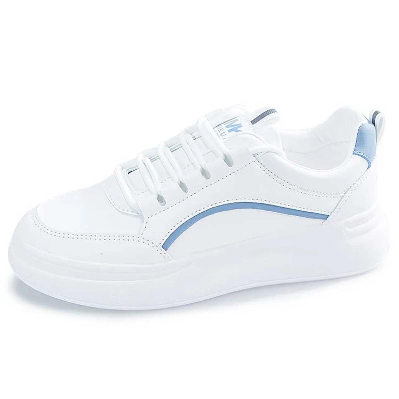 White blue stripe lace up shoe sneaker 2662