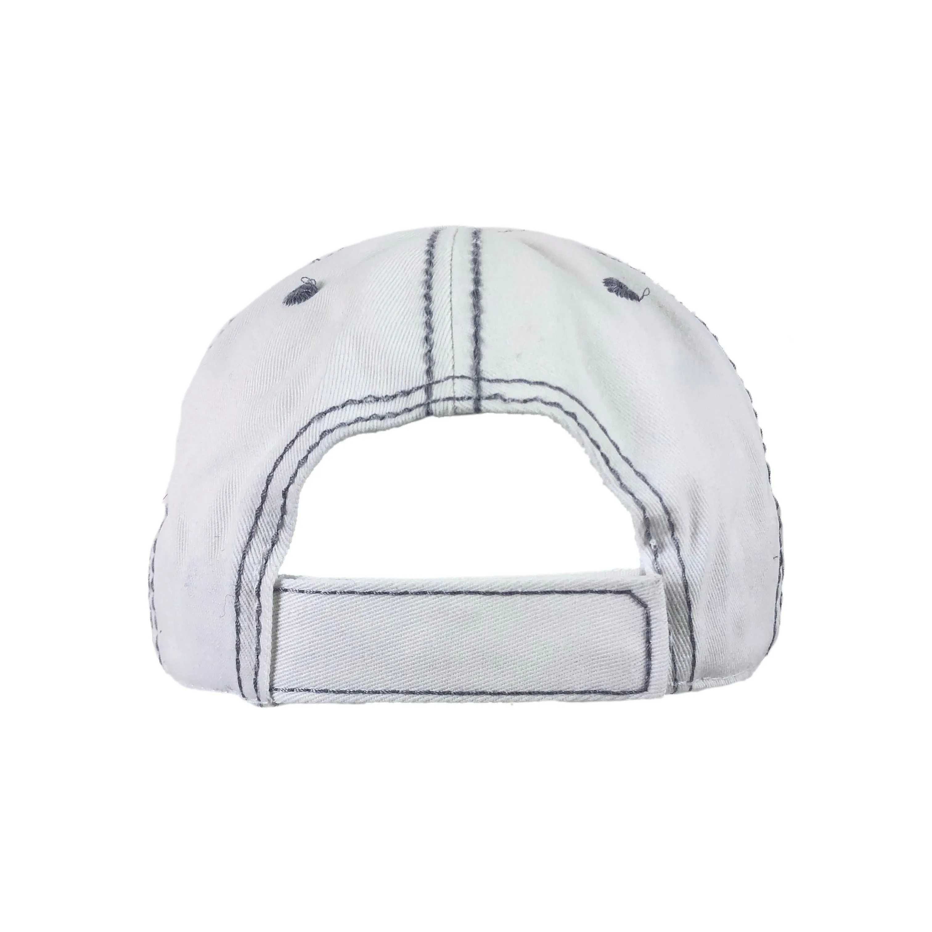 White Washed Distressed Bad Hair Day Hat