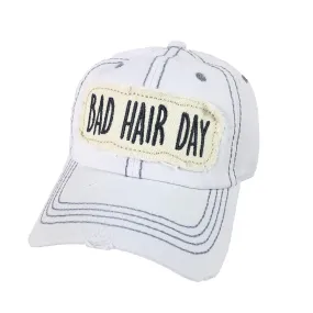 White Washed Distressed Bad Hair Day Hat