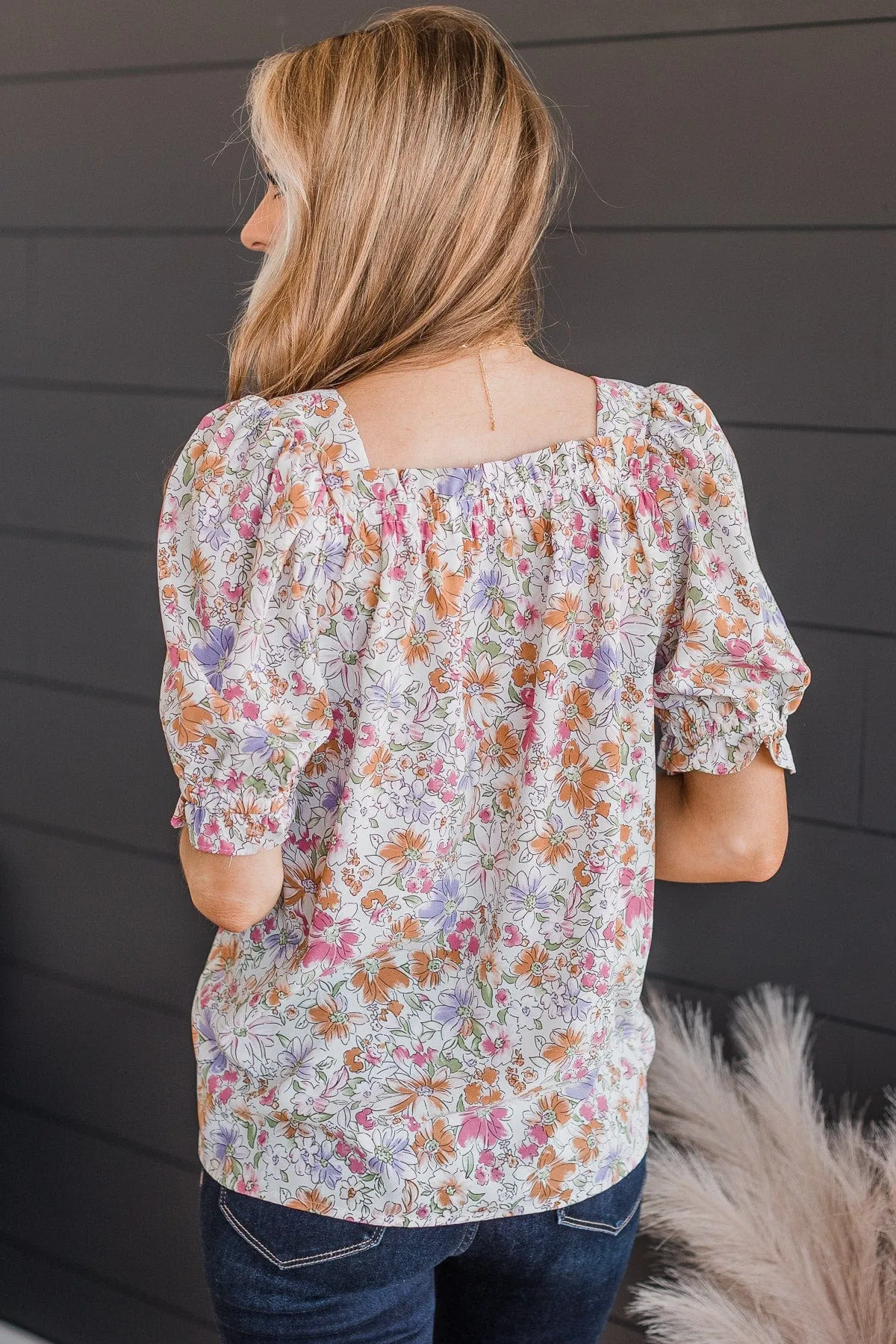 Words Of Love Floral Blouse- Ivory