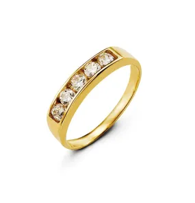 Yellow Gold 5 Stone Children's Ring