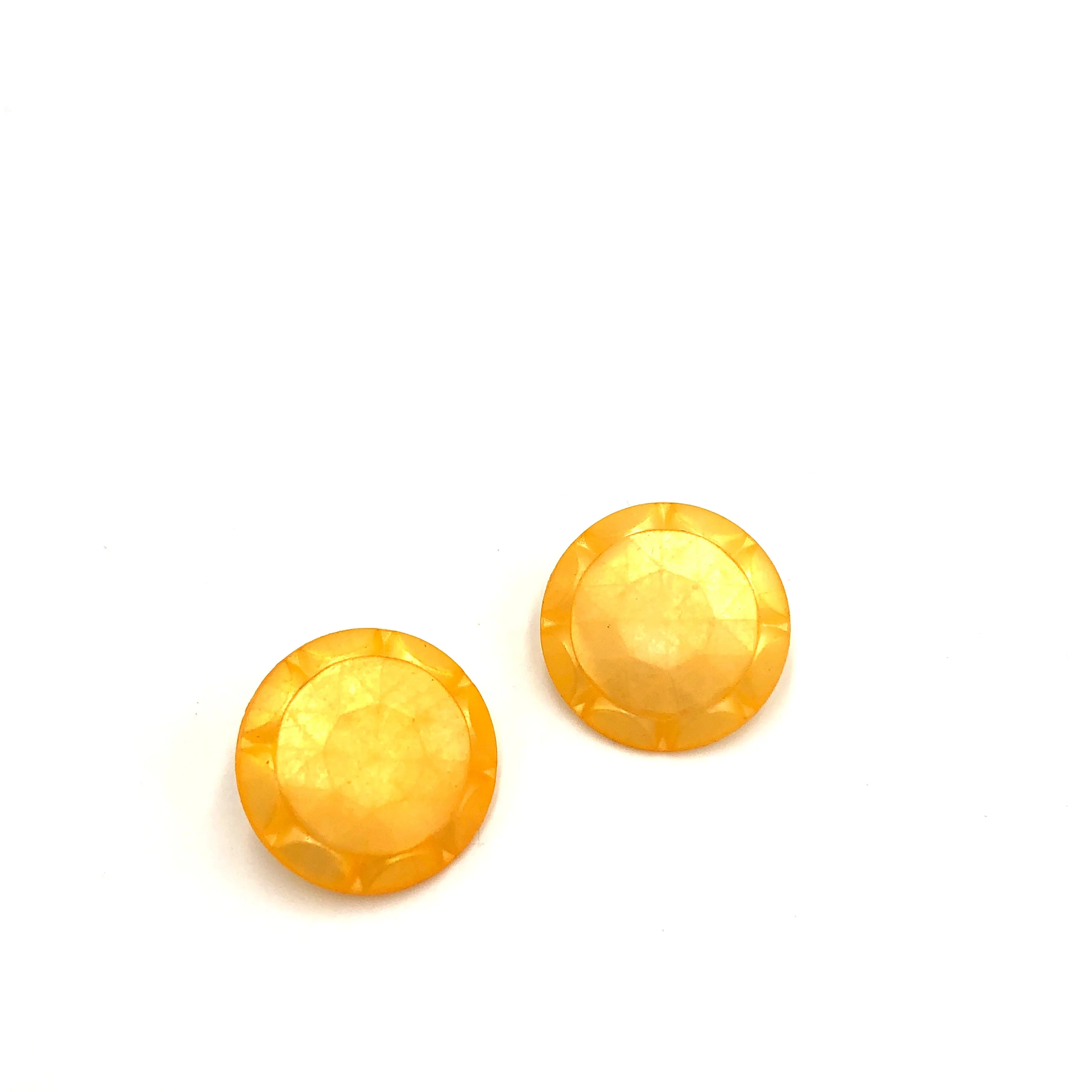 Yellow Sunburst Stud Earrings